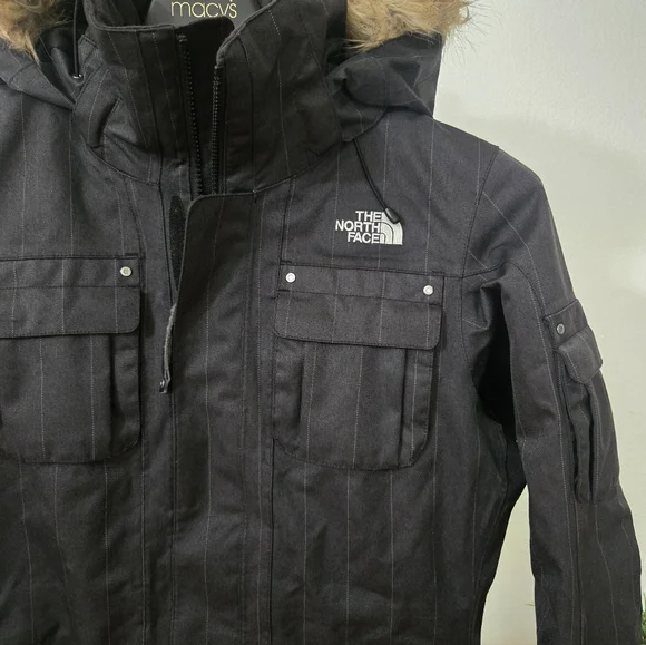 Women's The North Face Parka Jacket With Hood Color Grey Size Medium - Picture 8 of 11